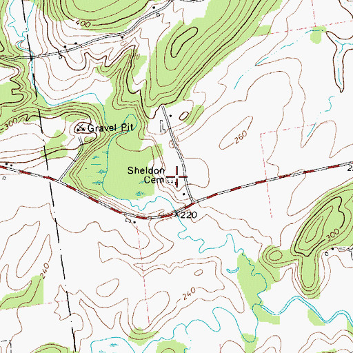 Topographic Map of Haskins Cemetery, NY