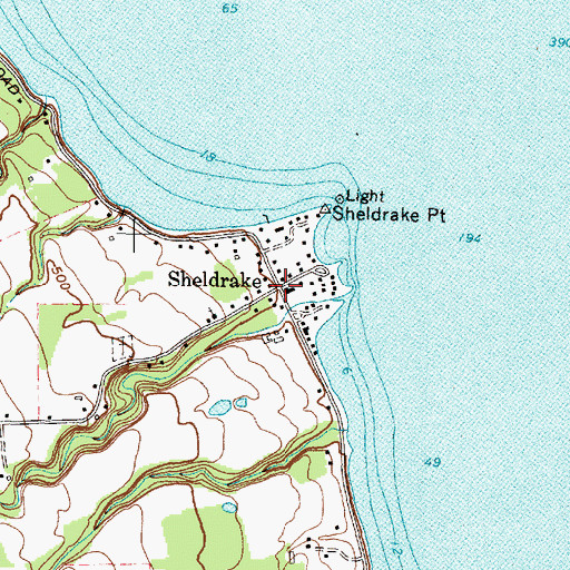 Topographic Map of Sheldrake, NY