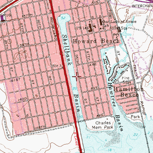 Topographic Map of Shellbank Basin, NY