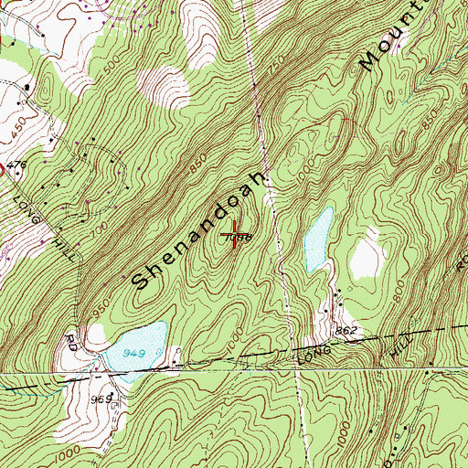 Topographic Map of Shenandoah Mountain, NY