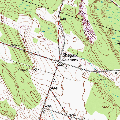 Topographic Map of Shepard Corners, NY