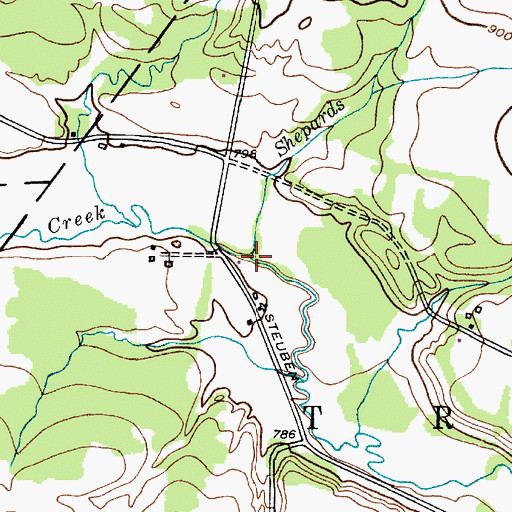 Topographic Map of Shepards Brook, NY