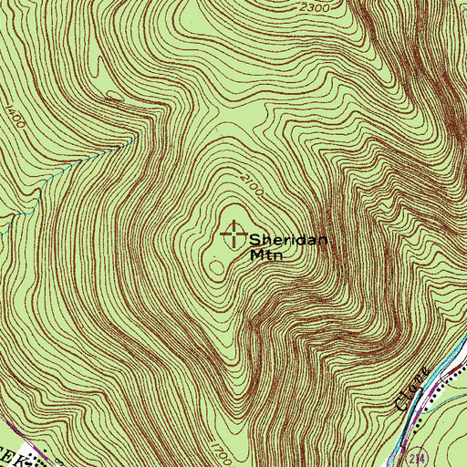 Topographic Map of Sheridan Mountain, NY