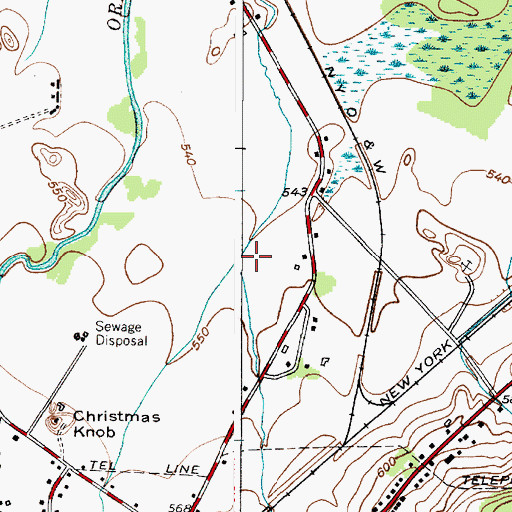 Topographic Map of Sherman Brook, NY