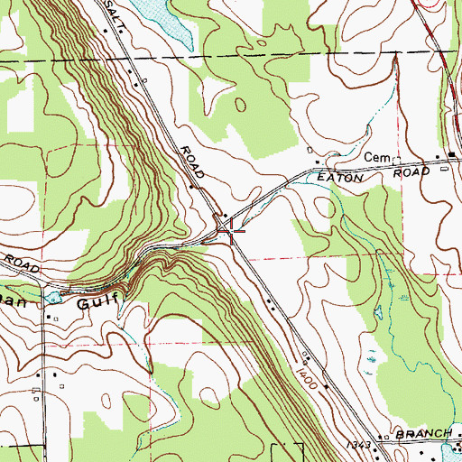 Topographic Map of Sherman Gulf, NY