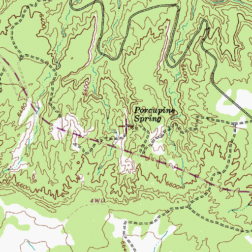 Topographic Map of Porcupine Spring, AZ