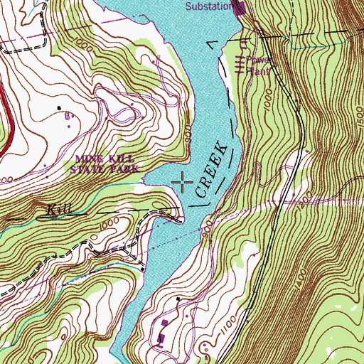 Topographic Map of Shew Hollow, NY