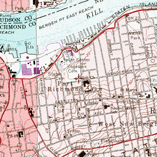 Topographic Map of Shiloh Church, NY