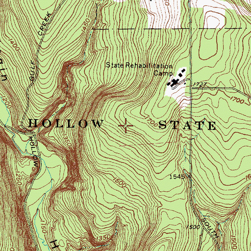 Topographic Map of Shindagin Hollow State Forest, NY