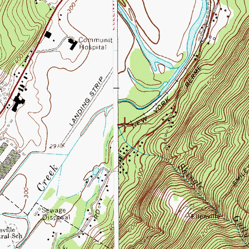 Topographic Map of Shingle Gully, NY