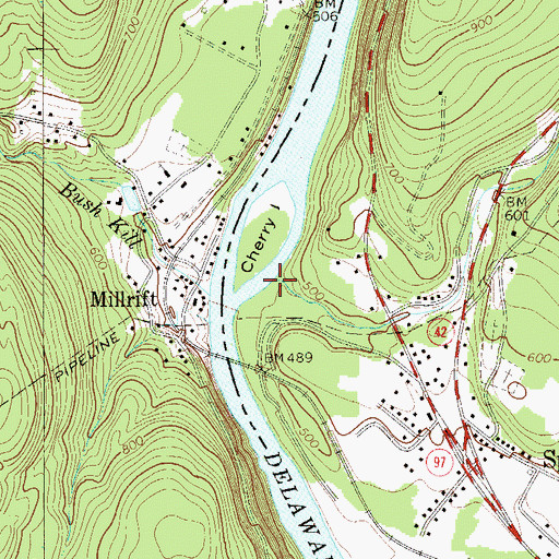 Topographic Map of Shingle Kill, NY