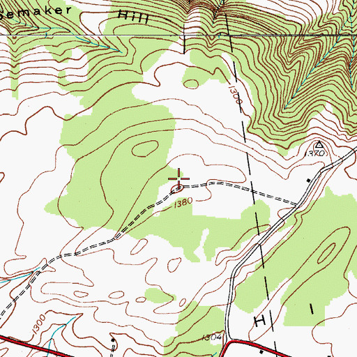 Topographic Map of Shoemaker Hill, NY