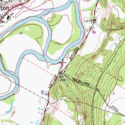 Topographic Map of Shongo Creek, NY
