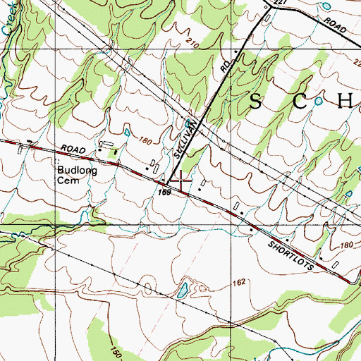 Topographic Map of Short Lots School (historical), NY