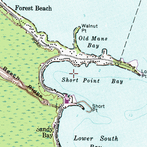 Topographic Map of Short Point Bay, NY