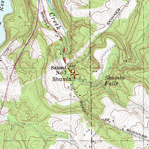 Topographic Map of Shumla, NY