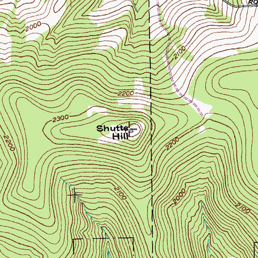 Topographic Map of Shutts Hill, NY