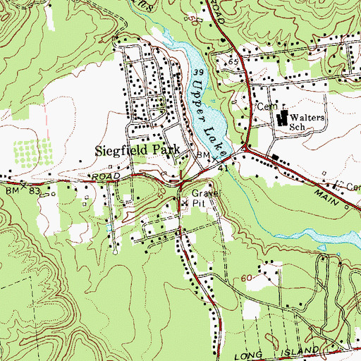 Topographic Map of Siegfield Park, NY