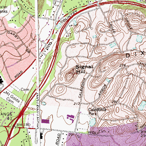 Topographic Map of Signal Hill, NY