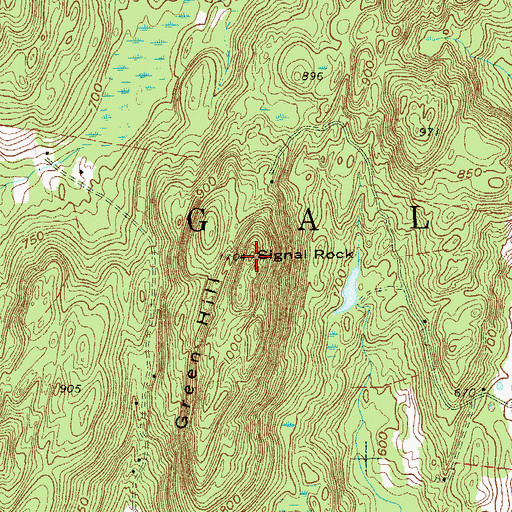 Topographic Map of Signal Rock, NY