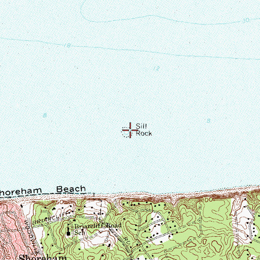Topographic Map of Sill Rock, NY