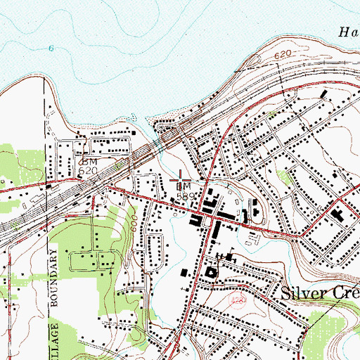 Topographic Map of Silver Creek, NY