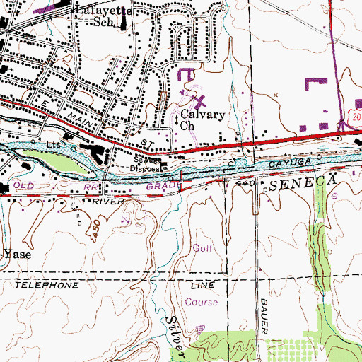 Topographic Map of Silver Creek, NY
