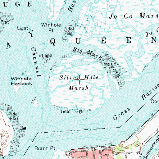 Topographic Map of Silver Hole Marsh, NY
