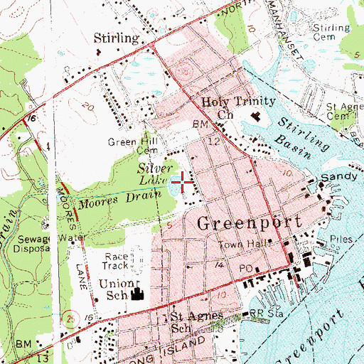 Topographic Map of Silver Lake, NY