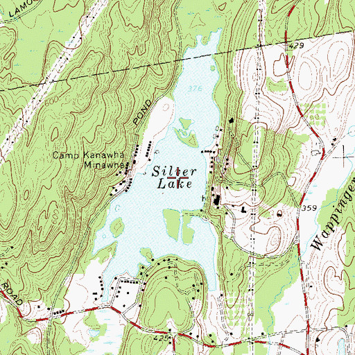 Topographic Map of Silver Lake, NY