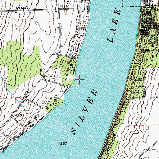 Topographic Map of Silver Lake, NY