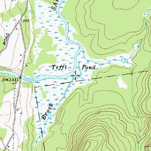 Topographic Map of Silver Lake Brook, NY