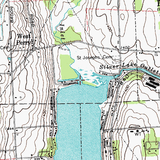Topographic Map of Silver Lake Inlet, NY