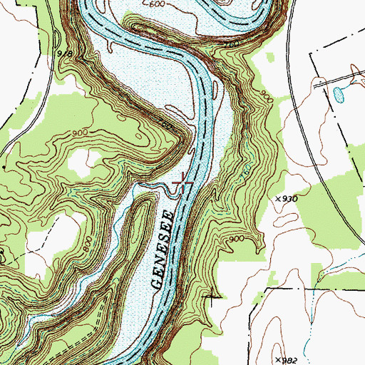 Topographic Map of Silver Lake Outlet, NY