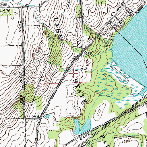 Topographic Map of Silver Lake State Park, NY