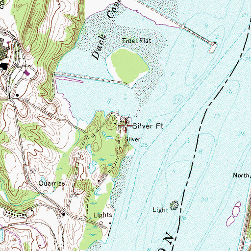 Topographic Map of Silver Point, NY
