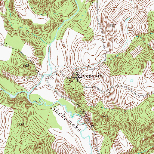 Topographic Map of Silvernails, NY