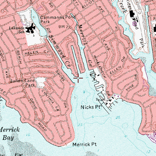 Topographic Map of Simmond Creek, NY