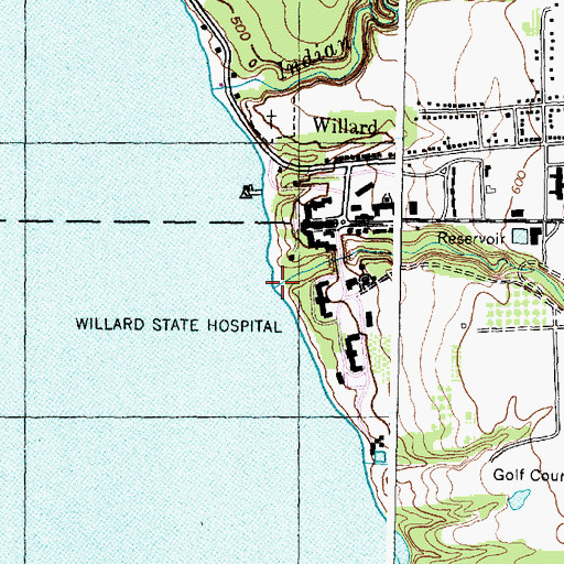 Topographic Map of Simpson Creek, NY
