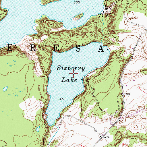 Topographic Map of Sixberry Lake, NY