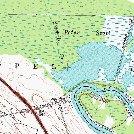 Topographic Map of Sixmile Creek, NY