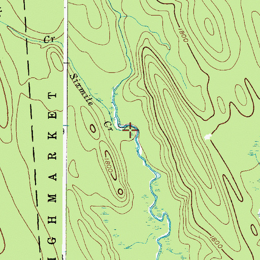 Topographic Map of Sixmile Creek, NY