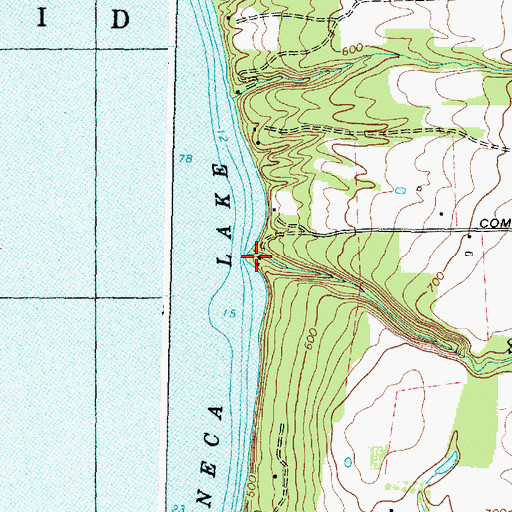 Topographic Map of Sixteen Falls Creek, NY