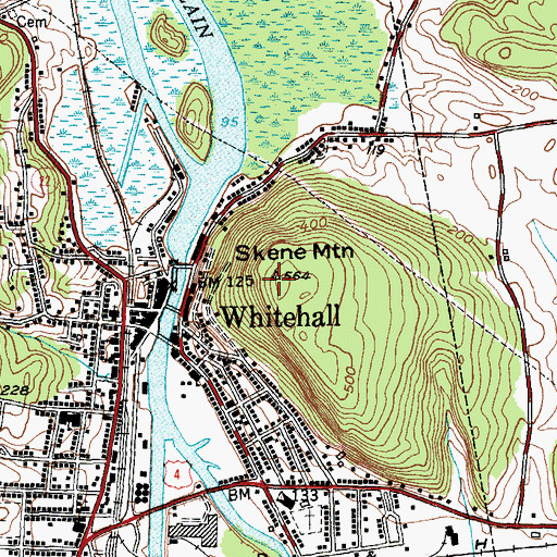 Topographic Map of Skene Mountain, NY