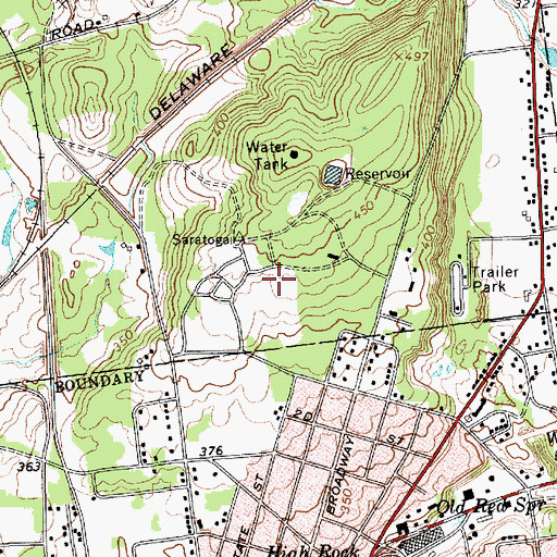Topographic Map of Skidmore College, NY