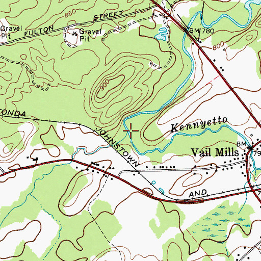Topographic Map of Skinner Creek, NY