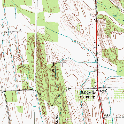 Topographic Map of Skunk Hollow, NY