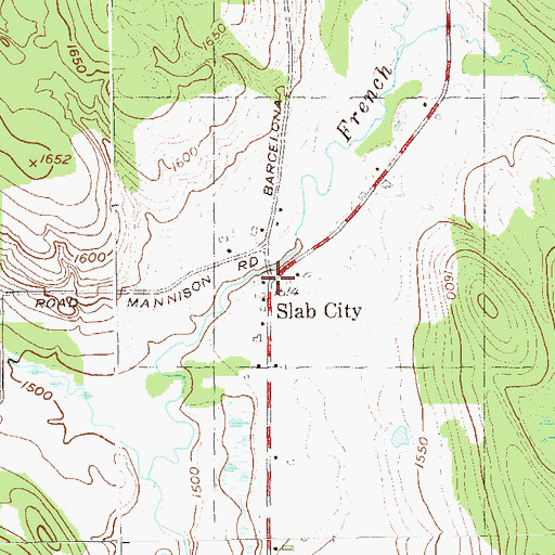 Topographic Map of Slab City, NY