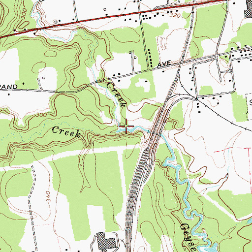 Topographic Map of Slade Creek, NY