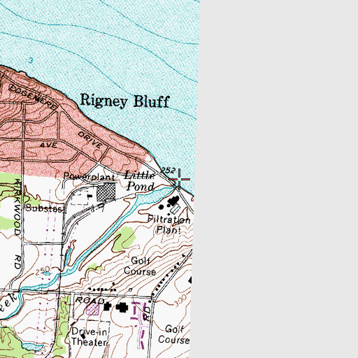 Topographic Map of Slater Creek, NY
